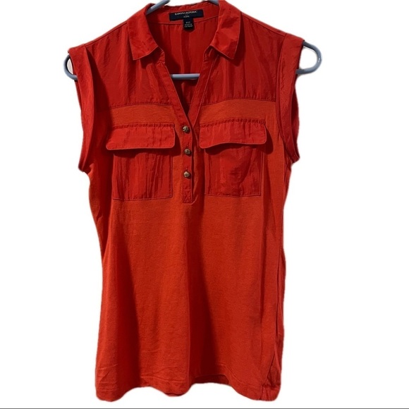 Banana Republic XS Petite Orange Short Sleeve Women - Picture 1 of 10